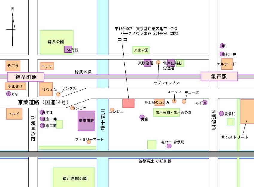 ソフトオフィス錦糸町の地図